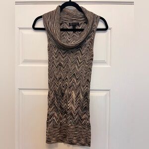 INC Women's Chevron Pattern Sleeveless Knit Top